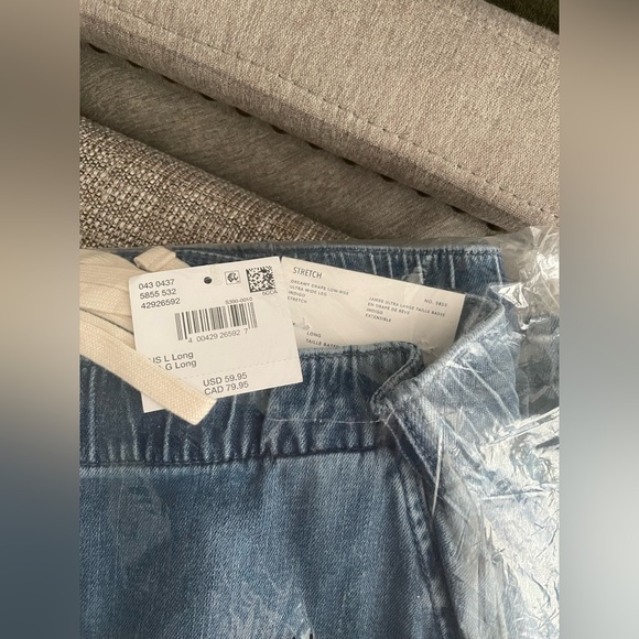 American Eagle Dream Drape Low Rise Wide Leg Pull On Jeans - Picture 5 of 5